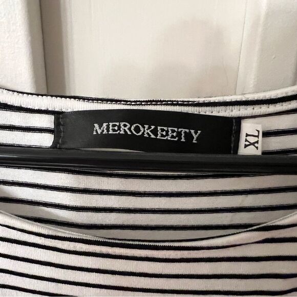 EUC Long Sleeve Striped Midi Dress - Size XL - Picture 3 of 3